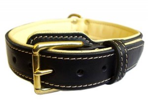 Padded with soft Leather Dog Collar for ROTTWEILER - C433 Padded with soft Leather Dog Collar for ROTTWEILER - C433