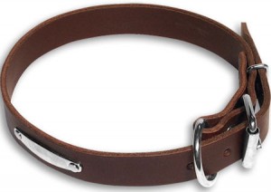 Leather dog collar with name tag for ROTTWEILER- c456 Leather dog collar with name tag for ROTTWEILER- c456