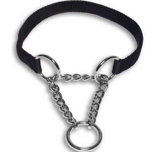 Martingale Style Adjustable CHOKE nylon Dog Collar for ROTTWEILER , Model - 51614nylon  18-26 inch Choke Chain nylon dog collar for walking, training, working