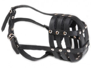 rottweiler Durable leather BrownBlack Muzzle Soft