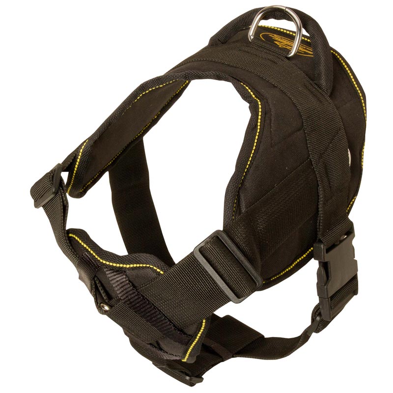 Unique Design Nylon Rottweiler Harness for Walking, Training and Exercising