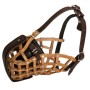 Adjustable Leather Rottweiler Muzzle Basket Air Flow