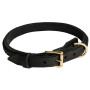 Braided Leather Dog Collar with Buckle Rottweiler Everyday Walking