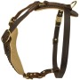 Custom Leather Dog Harness for Rottweiler Off Leash Tracking