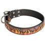 Designer Leather Dog Collar Rottweiler Breed Training Walking