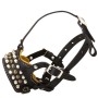 Fashion Nappa Padded Rottweiler Muzzle with Studs