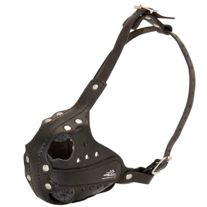 Training Police Leather Rottweiler Muzzle for Working Dogs